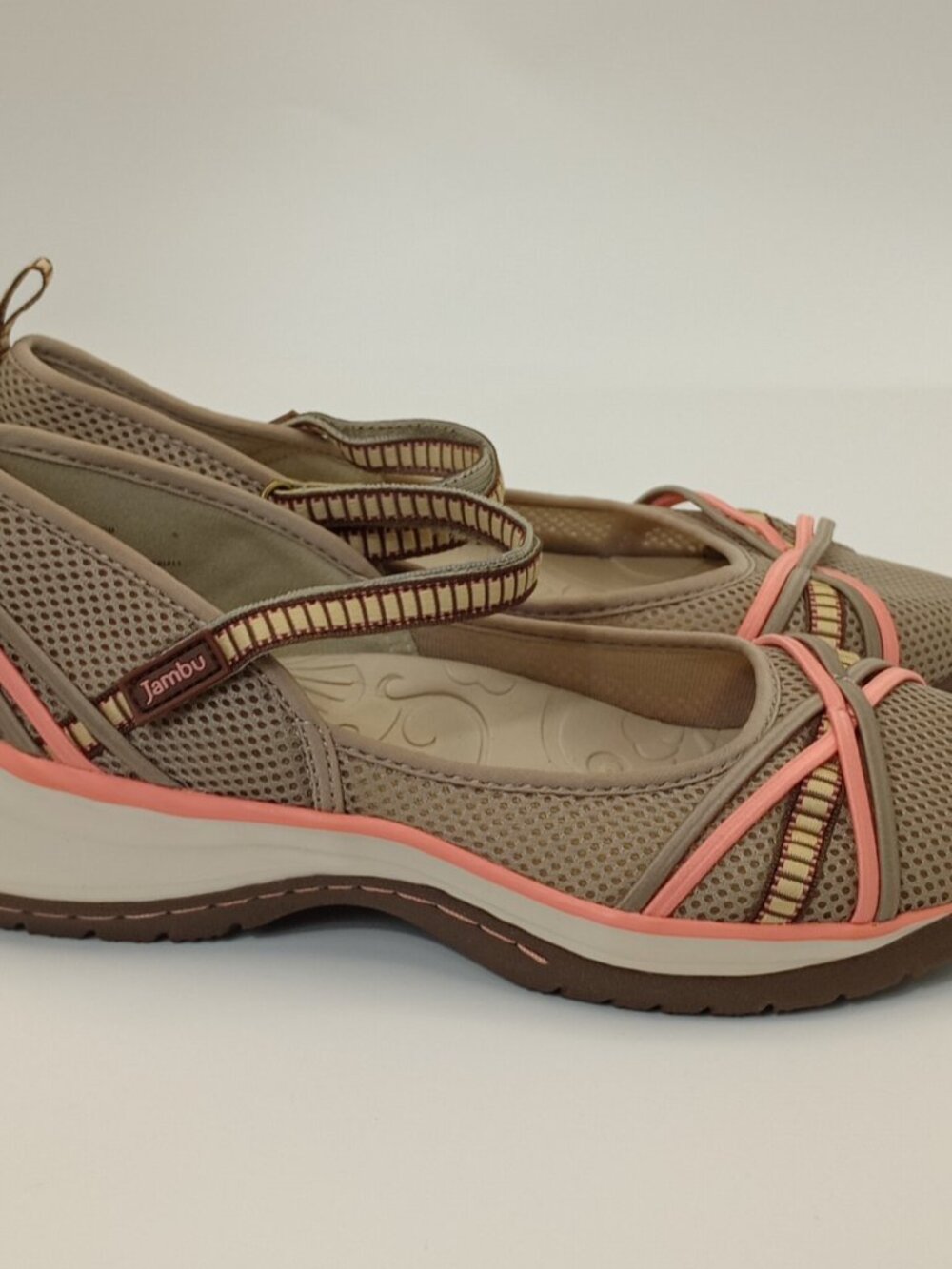 Jambu Taupe Pink Mary Jane Comfort Walking Shoes Size 8M - Picture 2 of 13